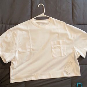 Athleta White Crop Top